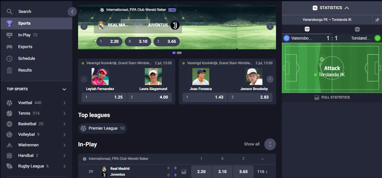 wino casino sport
